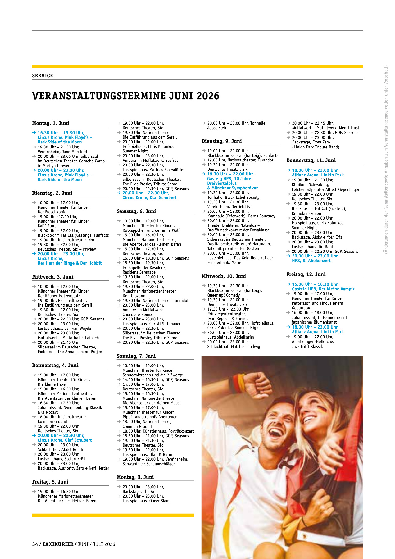 Originalseite 34 der Ausgabe Taxikurier Juni und Juli 2026