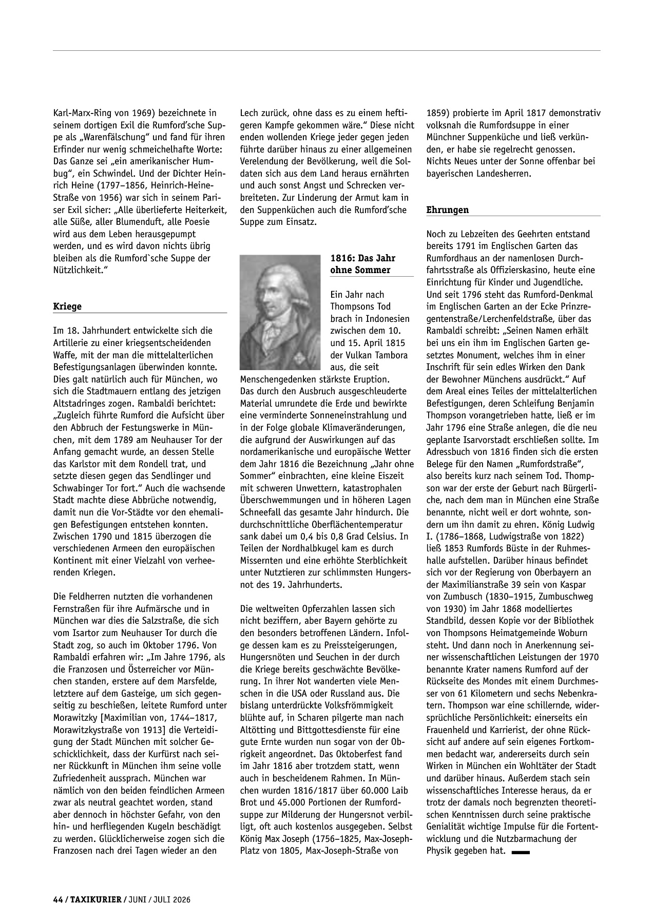 Originalseite 44 der Ausgabe Taxikurier Juni und Juli 2026