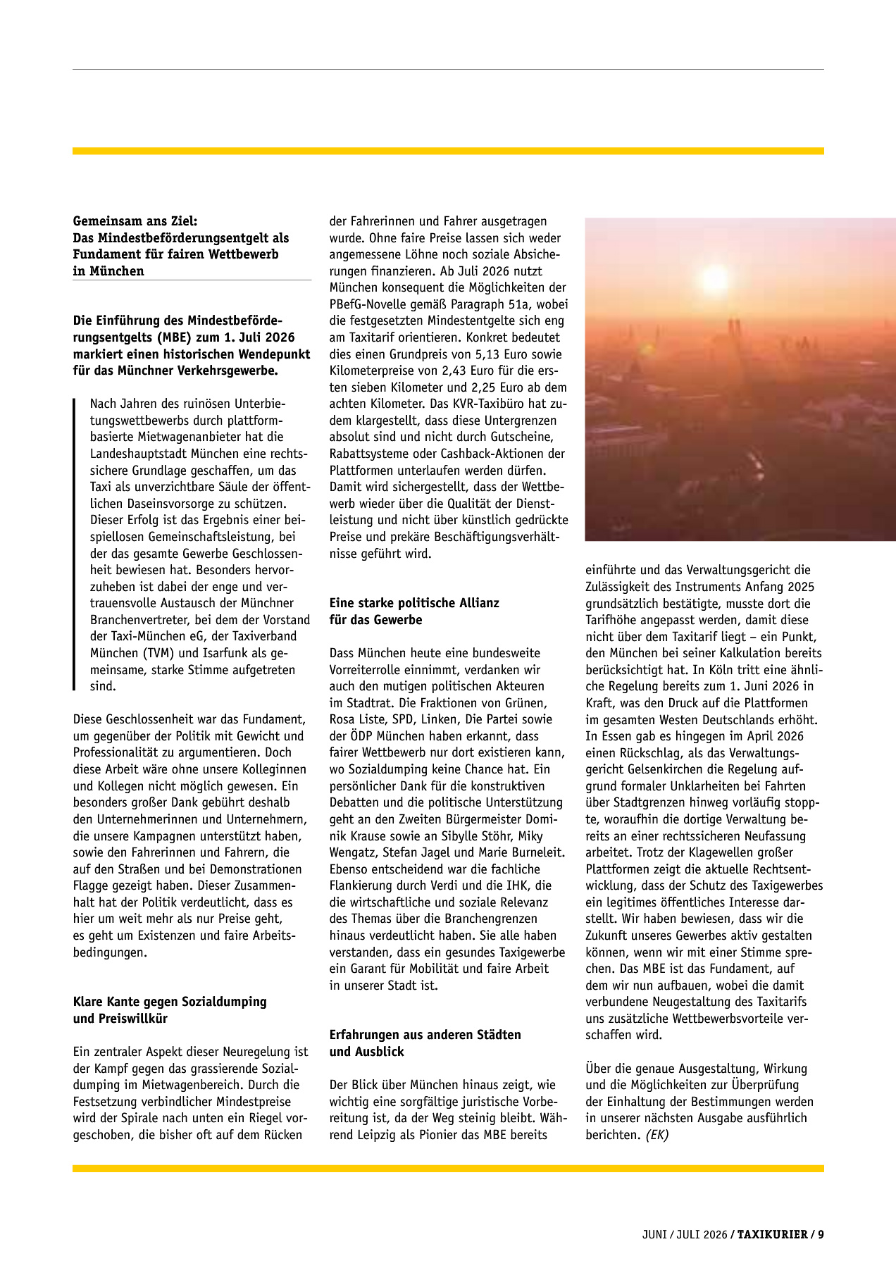 Originalseite 9 der Ausgabe Taxikurier Juni und Juli 2026