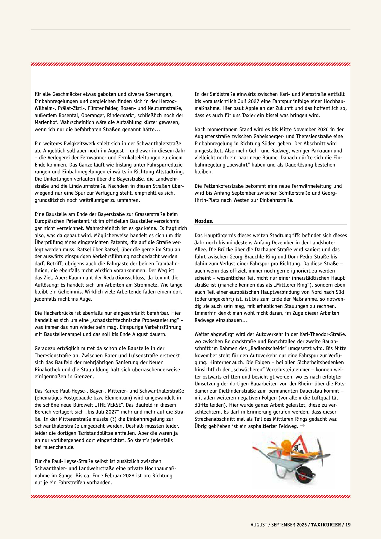 Originalseite 19 der Ausgabe Taxikurier August und September 2026