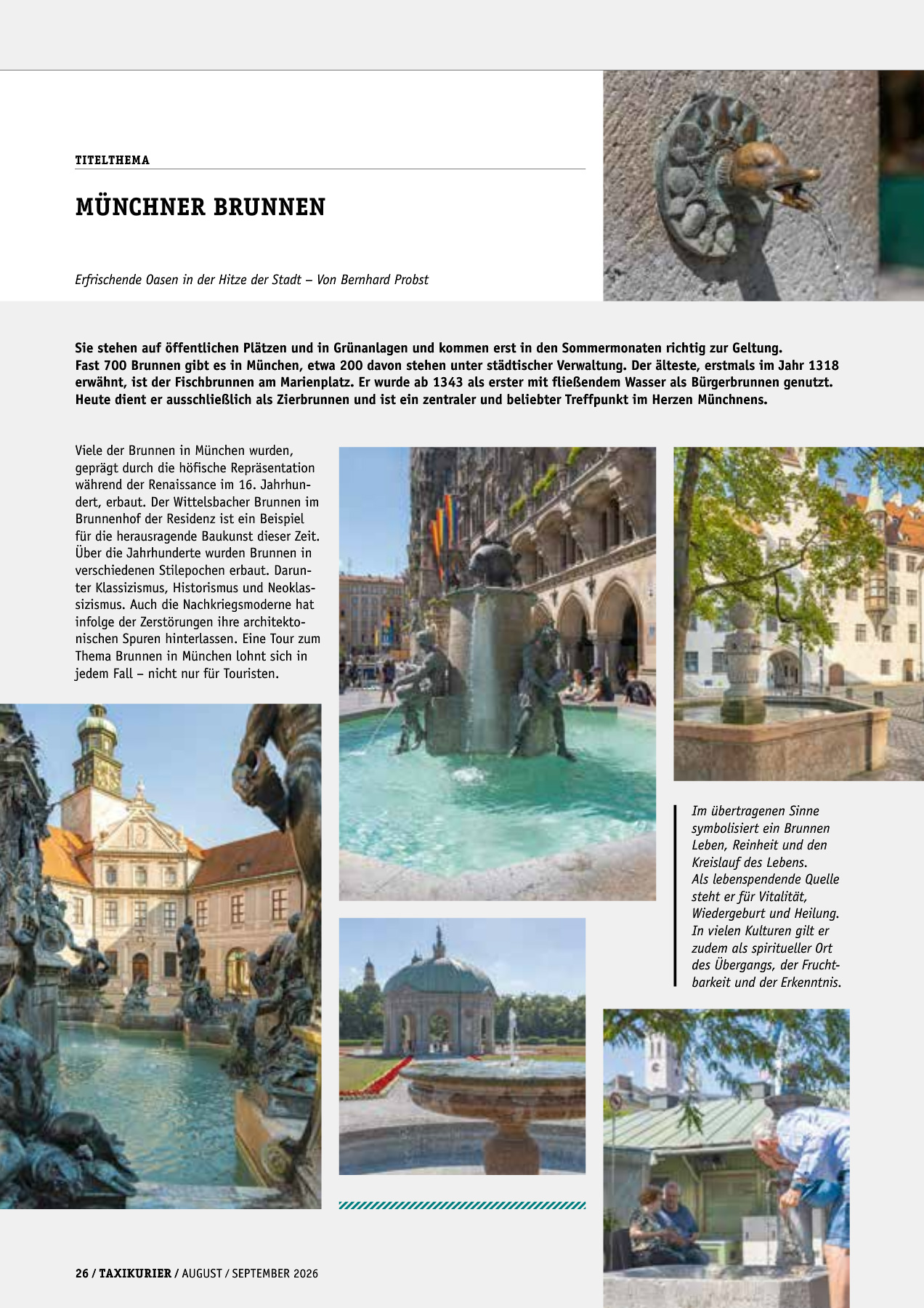Originalseite 26 der Ausgabe Taxikurier August und September 2026