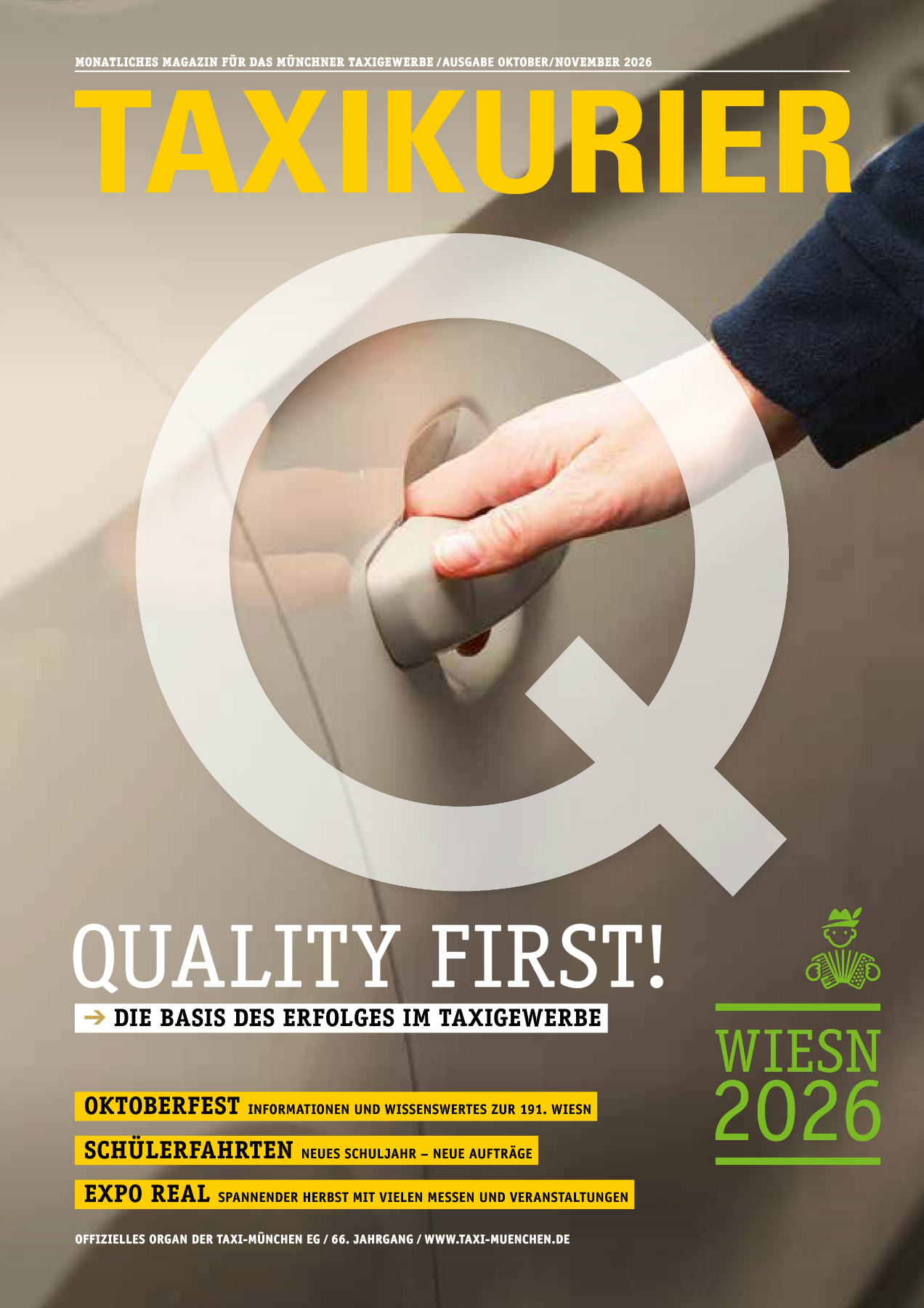 Originalseite 1 der Ausgabe Taxikurier Oktober und November 2026