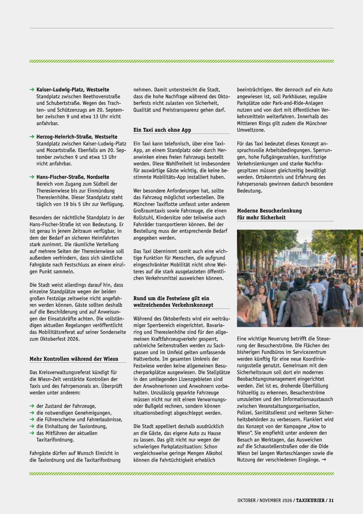 Originalseite 31 der Ausgabe Taxikurier Oktober und November 2026