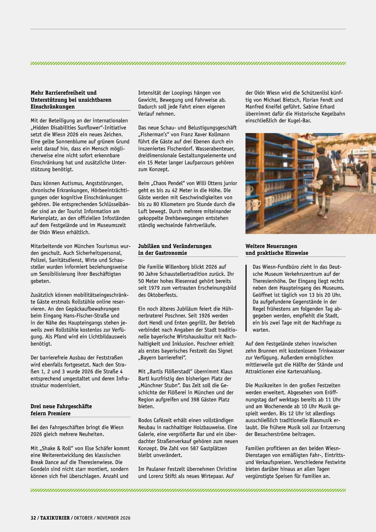 Originalseite 32 der Ausgabe Taxikurier Oktober und November 2026