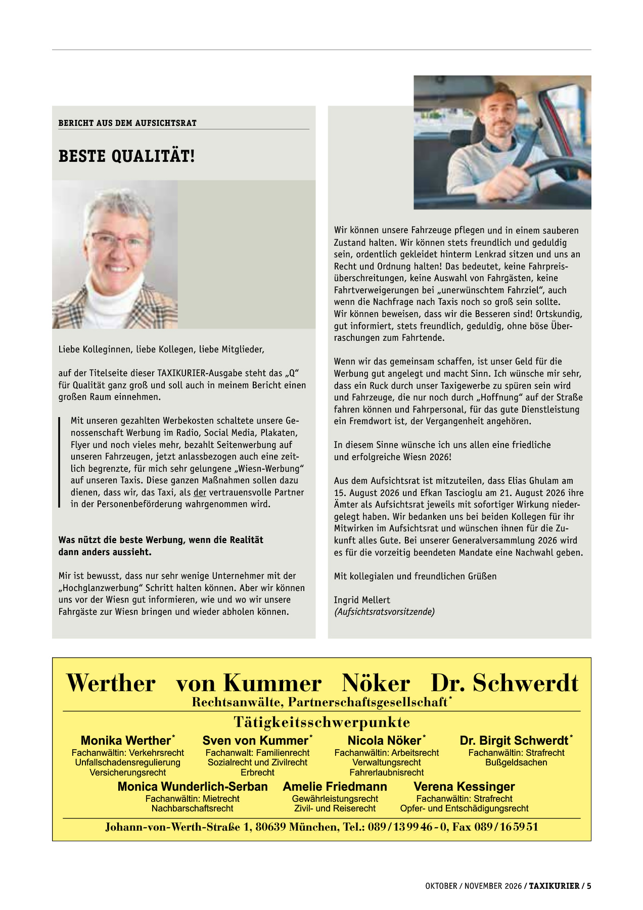 Originalseite 5 der Ausgabe Taxikurier Oktober und November 2026